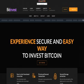 Скриншот главной страницы сайта bit-invest.org