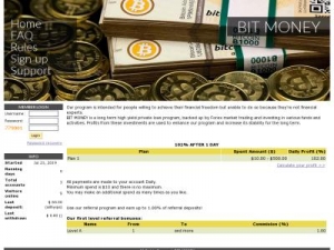 Скриншот главной страницы сайта bit-money.biz