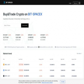 Скриншот главной страницы сайта bit-spacex.com