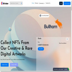 Скриншот главной страницы сайта bit-token.io