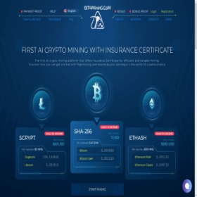Скриншот главной страницы сайта bit4mining.com