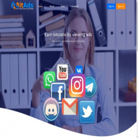 Скриншот главной страницы сайта bitads.space