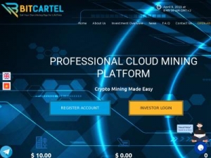 Скриншот главной страницы сайта bitcartel.biz