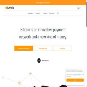 Скриншот главной страницы сайта bitcoin.org