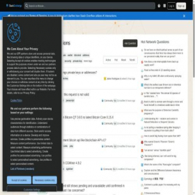 Скриншот главной страницы сайта bitcoin.stackexchange.com