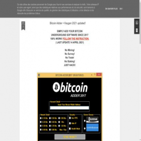 Скриншот главной страницы сайта bitcoinaddersoftware2k17.blogspot.ru