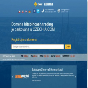 Скриншот главной страницы сайта bitcoincash.trading