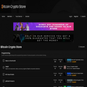Скриншот главной страницы сайта bitcoincryptostore.biz