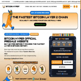 Скриншот главной страницы сайта bitcoinhyper.com