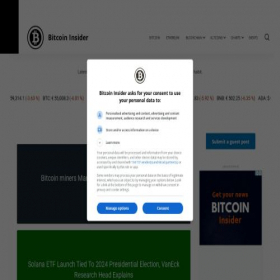 Скриншот главной страницы сайта bitcoininsider.org