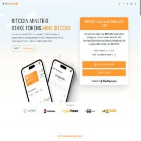 Скриншот главной страницы сайта bitcoinminetrix.com