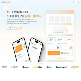 Скриншот главной страницы сайта bitcoinminetrix.io