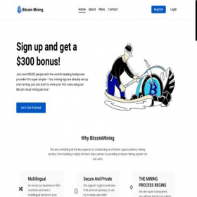Скриншот главной страницы сайта bitcoinmining.com.co