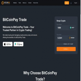 Скриншот главной страницы сайта bitcoinpay.trade