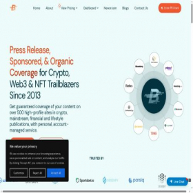 Скриншот главной страницы сайта bitcoinprbuzz.com