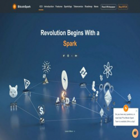 Скриншот главной страницы сайта bitcoinspark.org