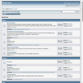 Скриншот главной страницы сайта bitcointalk.org