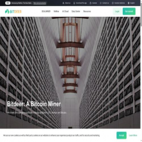 Скриншот главной страницы сайта bitdeer.com