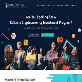 Скриншот главной страницы сайта bitdepositday.com