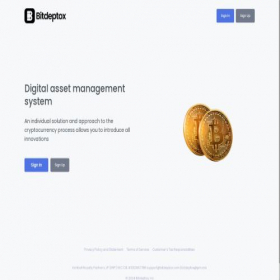 Скриншот главной страницы сайта bitdeptox.com