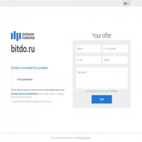 Скриншот главной страницы сайта bitdo.ru