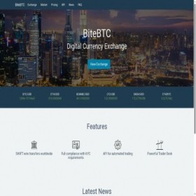 Скриншот главной страницы сайта bitebtc.com