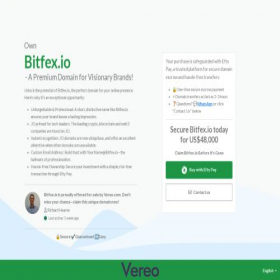 Скриншот главной страницы сайта bitfex.io