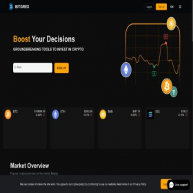 Скриншот главной страницы сайта bitgrex.com