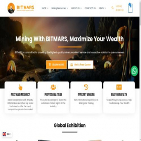 Скриншот главной страницы сайта bitmars.io