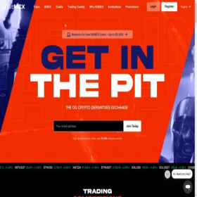 Скриншот главной страницы сайта bitmex.com