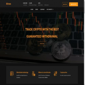 Скриншот главной страницы сайта bitnex-24.net