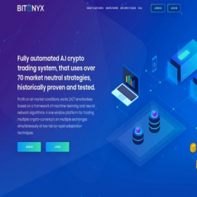 Скриншот главной страницы сайта bitonyx.io