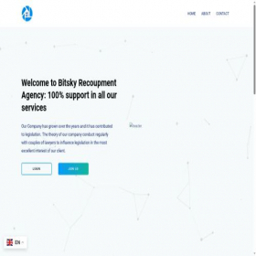 Скриншот главной страницы сайта bitskyrecoupmentagency.org