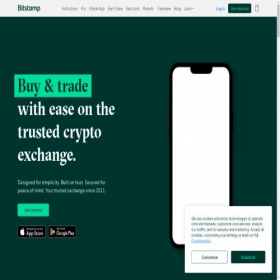 Скриншот главной страницы сайта bitstamp.net