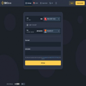 Скриншот главной страницы сайта bitstore.ws