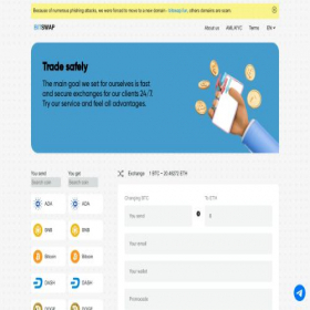 Скриншот главной страницы сайта bitswap.fun