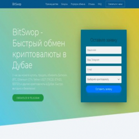 Скриншот главной страницы сайта bitswop.ru