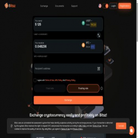 Скриншот главной страницы сайта bitsz.io