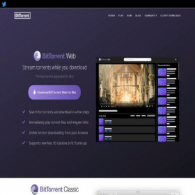 Скриншот главной страницы сайта bittorrent.net