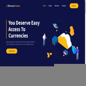 Скриншот главной страницы сайта bitvaultassets.com