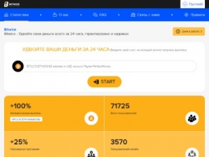 Скриншот главной страницы сайта bitwice.me