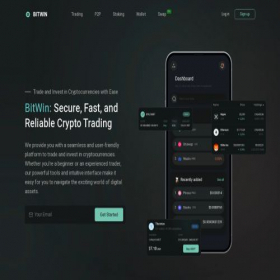 Скриншот главной страницы сайта bitwin.exchange