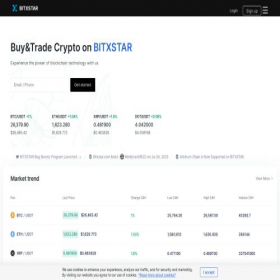 Скриншот главной страницы сайта bitxstar.com