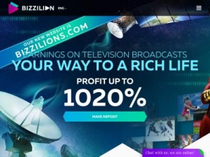 Скриншот главной страницы сайта bizzilion.com