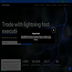 Скриншот главной страницы сайта blackbullmarkets.com