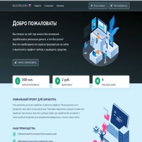 Скриншот главной страницы сайта blackbux.ru
