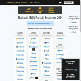 Скриншот главной страницы сайта blackcoinfaucet.com