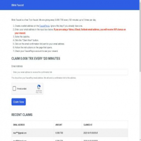 Скриншот главной страницы сайта blinkfaucet.com