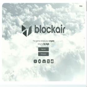 Скриншот главной страницы сайта blockair.io