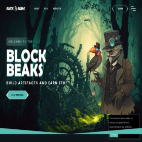 Скриншот главной страницы сайта blockbeaks.io